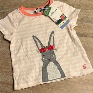 Joules 2T nwt bunny appliqué tee
